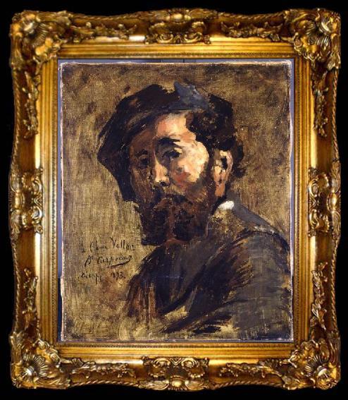 framed  Jean-Baptiste Carpeaux Portrait of Antoine Vollon, ta009-2